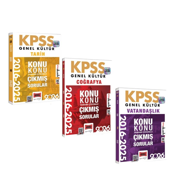 Yargı 2026 KPSS Genel Kültür Tarih Coğrafya ve Vatandaşlık Konularına Göre Çıkmış Sorular Seti 3 Kitap ürün görseli 1