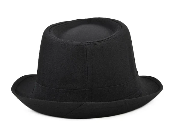 MDB Çocuk Boy Siyah Kumaş Fötr Şapka Gösteri Şapkası Michael Jackson Şapkası 54 No - Resim 3