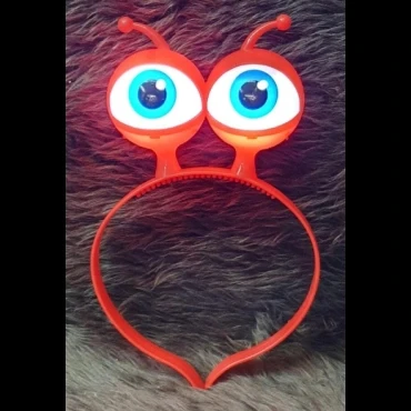 MDB Led Işıklı & Pilli Uzaylı Göz Parti Tacı Kırmızı Renk ürün görseli 1