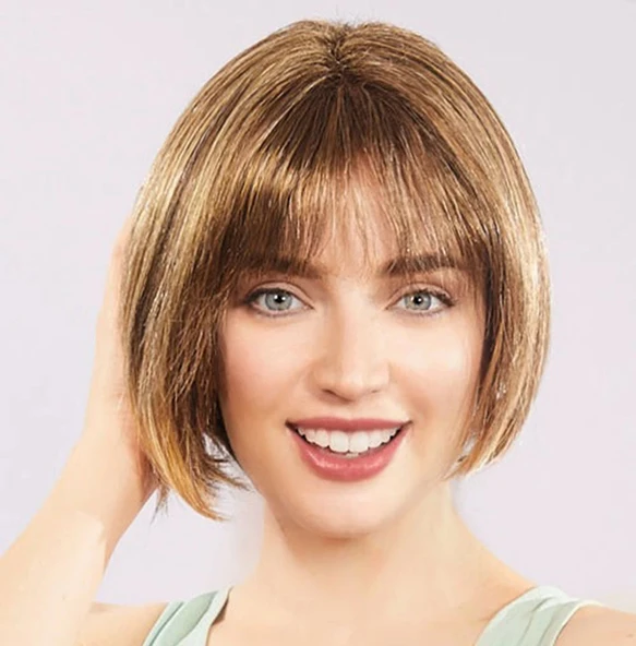 MDB Açık Kahverengi Küt Parti Peruk ürün görseli 1