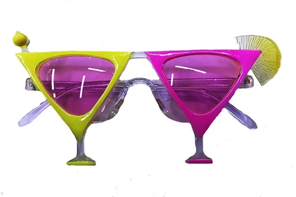 MDB Sarı Pembe Renk Martini Parti Gözlüğü ürün görseli 1