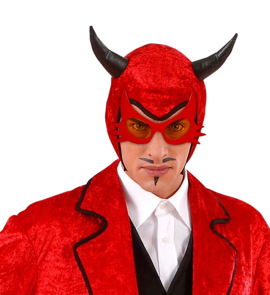 MDB Kırmızı Renk Bıyık Tasarımlı Kedi Gözlüğü - Resim 3