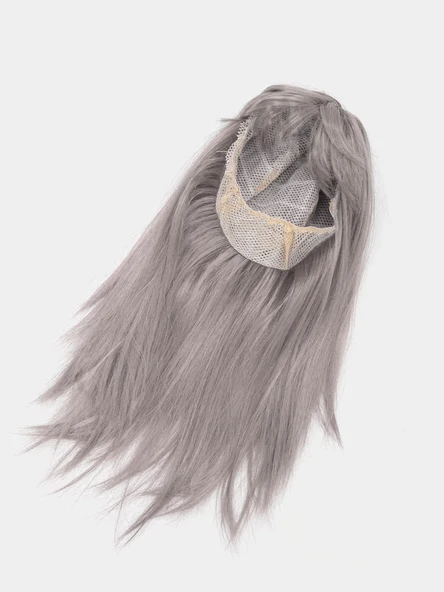 MDB Platin Gri Gümüş Uzun Parti Peruğu - Resim 3