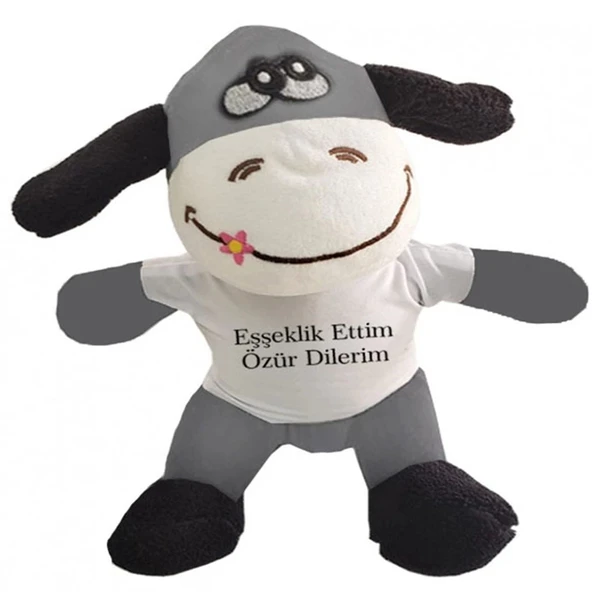 MDB Oyuncak Peluş Eşeklik Ettim Tişörtlü Eşek ürün görseli 1