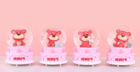 MDB Ayıcıklı Işıklı Kar Küresi 7 Cm ürün görseli 1