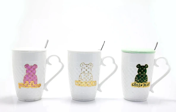 MDB Ayıcık Tasarımlı Porselen Kupa Bardak