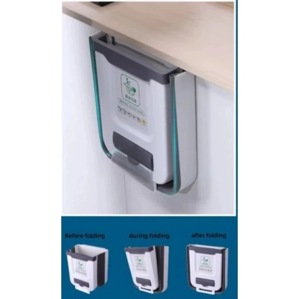 MDB Katlanabilir Mutfak Çöp Kovası Torba Hazneli - Resim 4