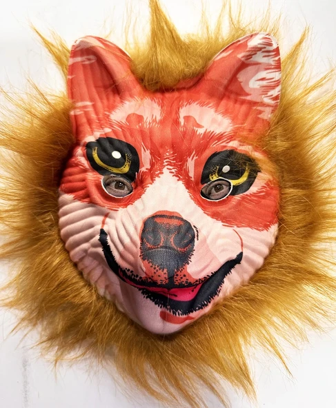 MDB Kahverengi Saçlı Peluş Tilki Maskesi Mega Peluş 24 No ürün görseli 1