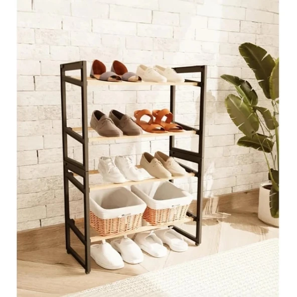 MDB 4 Katlı Ahşap Ayakkabılık ürün görseli 1