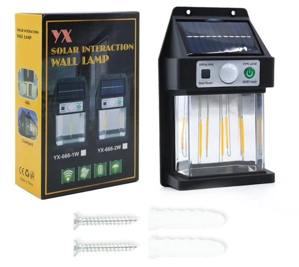 MDB Güneş Enerjili Hareket Sensörlü Duvar Lambası ürün görseli 1