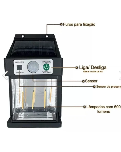 MDB Güneş Enerjili Hareket Sensörlü Duvar Lambası - Resim 5