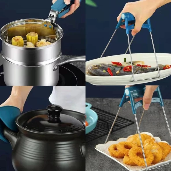 MDB 4 Parça Yanma Önleyici Mutfak Seti - Tencere Tabak Tutucu Ve Fırın Eldiveni ürün görseli 1