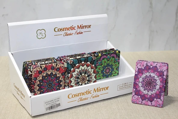 Taşlı El Aynası Dikdörtgen İnce Model 4 - 2