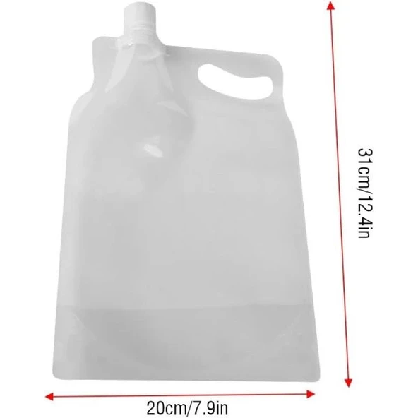 Plastik Kapaklı Su Torbası 1 Litre - 3