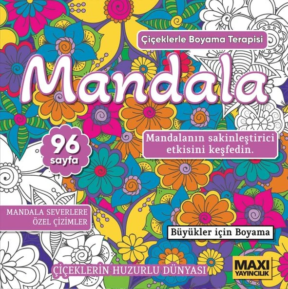 Çiçeklerle Mandala ürün görseli