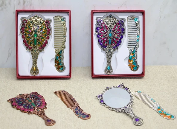 MDB Kelebek Ayna Ve Tarak Seti Küçük Boy ürün görseli 1