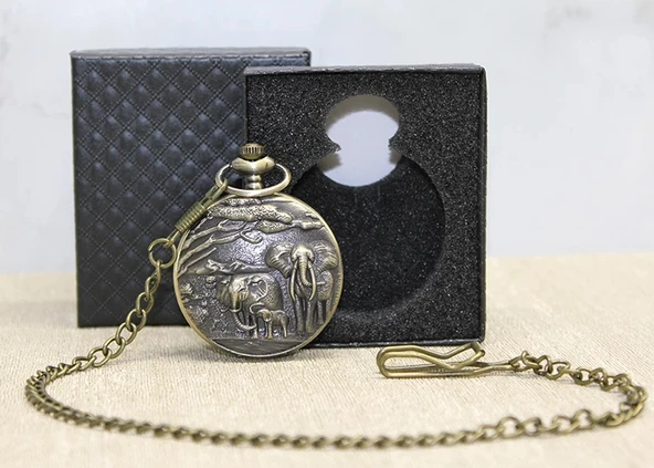 MDB Özel Kutulu Antik Filli Köstekli Saat ürün görseli 1