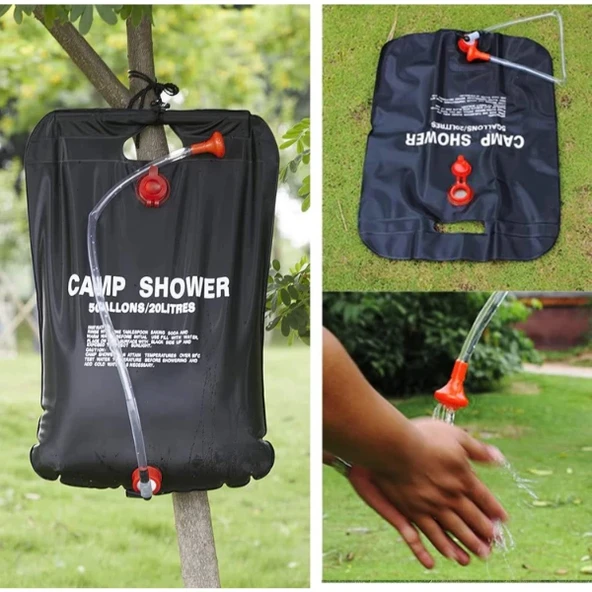 20 Litre Solar Isıtıcılı Kamp Duş Torbası - 1