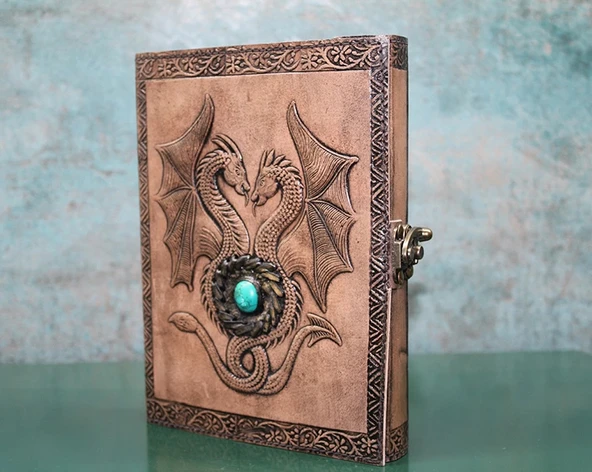 Taşlı Deri Defter Model 8 - 2