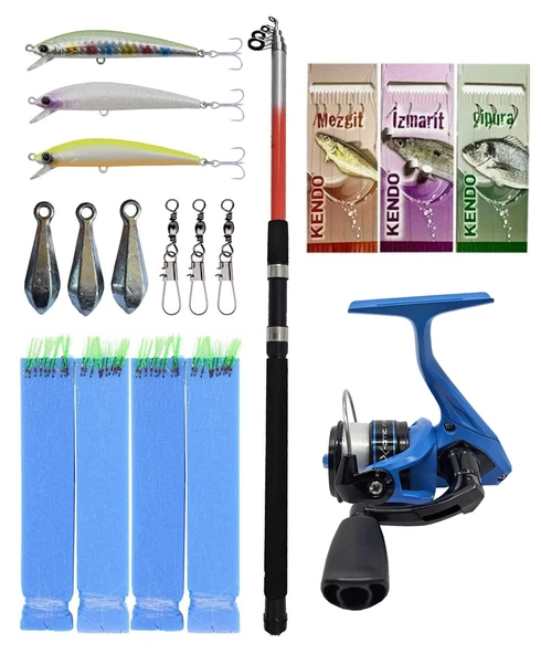 YekOutdoor Çocuk Olta Seti Kendo Elbe 2.10m 70-150gr Olta Kamışı&Okuma X-Otic XT-20EB 1BB Olta Makinesi ürün görseli 1