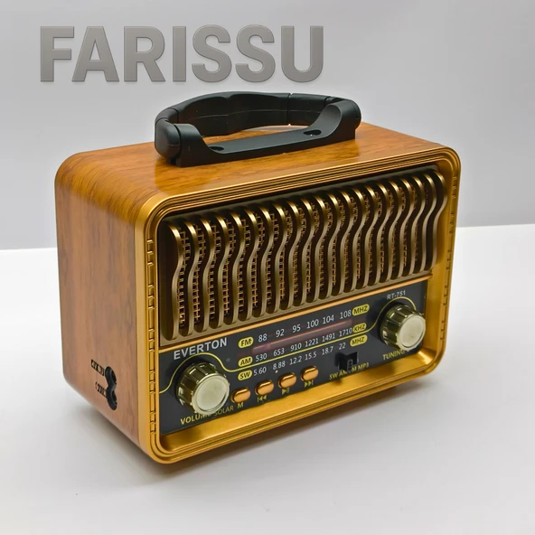 Everton RT-751 Nostaljik Tasarımlı Bluetooth/Solar/USB/TF Kart Destekli AM/FM/SW - 5