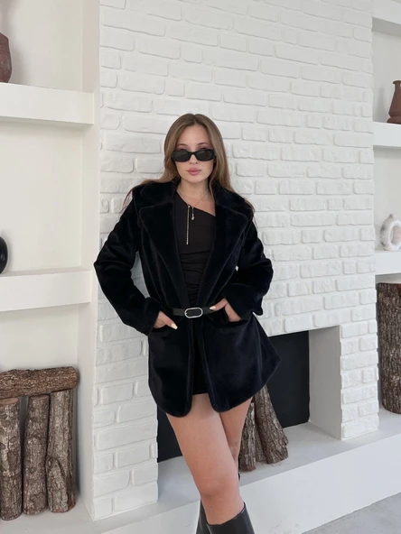 Fok ceket premıum kalite siyah st255860 - Resim 5