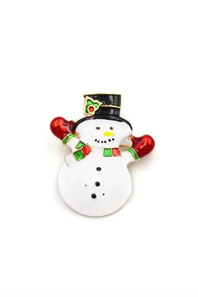 Kardan Adam Broş - Beyaz - 2