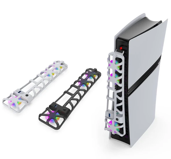 PS5 PRO SOĞUTUCU IŞIKLI RGB FAN DOBE TP5-35153S - Resim 3