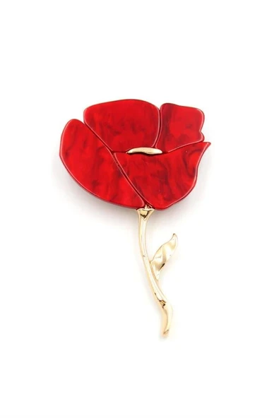 Gelincik Broş - Kırmızı