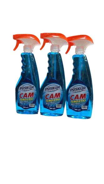 PUSKUR CAM TEMIZLEYICI 500 ML SPREY 3 lü