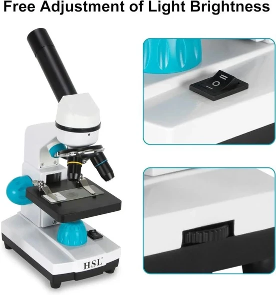 HSL 40X-2000X Bileşik Monoküler Mikroskop - Resim 8