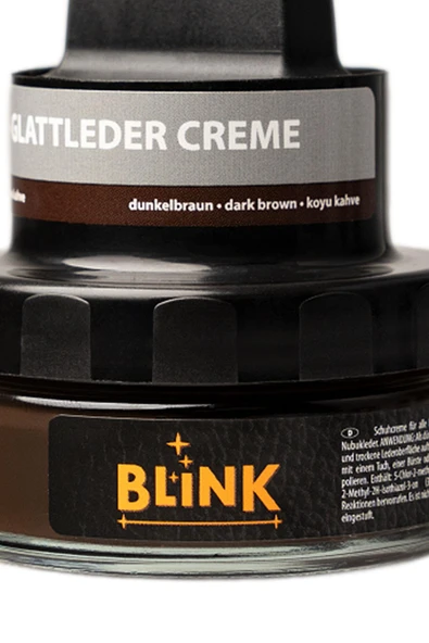 Blink Shoe Cream Koyu Kahverengi 50 ML Deri Boyası - 4