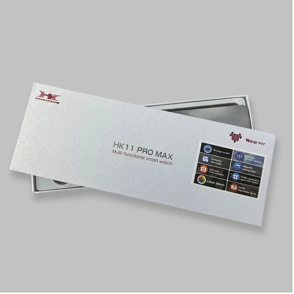 HK11 Pro Max Orıjınal Yeni Seri Güçlu Batarya Amoled Ekran Akıllı Saat Çift Kordonlu - Resim 2
