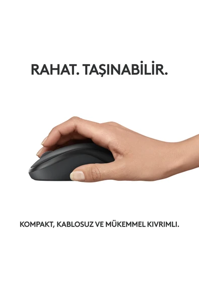 logitech M240 Sessiz Kompakt Kablosuz Bluetooth Mouse, Siyah 910-007119 - 5