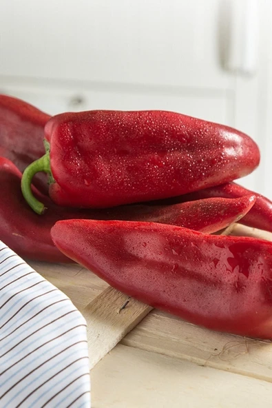 Muka Botanik Kırmızı Tatlı Kapya Biber Tohumu / 20+ Adet Tohum - Resim 5