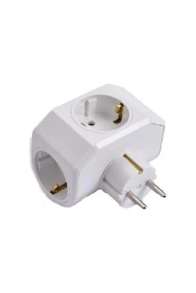 VİKO Viko Yonca Plus Topraklı Üçlü Grup Fiş Priz Beyaz