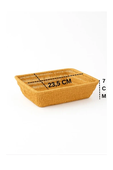 Rattan Hasır Çok Amaçlı Organizer Sepet - Masaüstü Ekmeklik,Banyo Düzenleyici,Organizer - 4