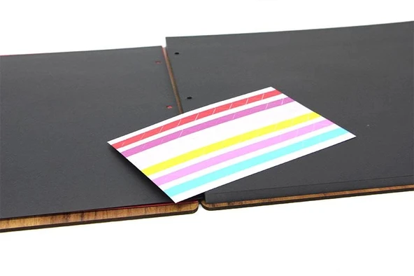 Albüm Ahşap Kapaklı Yatay Temalı Dekoratif Hediyelik - Resim 4