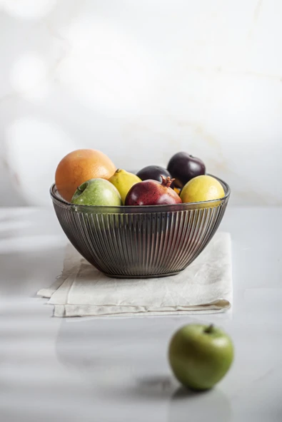 Akrilik Barok Füme Büyük Kare Meyve & Salata Kasesi & Karıştırma Kabı / 3,3 Lt (CAM DEĞİLDİR) - 4