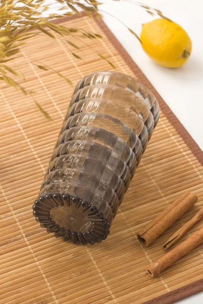 Allegra Füme 6 lı Bardak Seti 750 ml Akrilik Malzeme - Cam Değildir Kırılmaya Dayanıklı - Resim 3