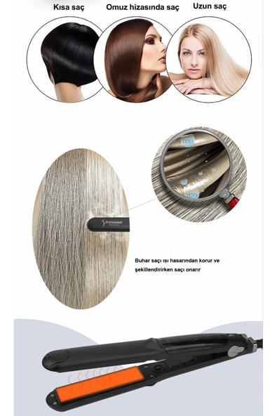 Lydsto Beauty Steam Style Hair Buharlı Saç Düzleştirici ve Şekillendirici (Black) - 5