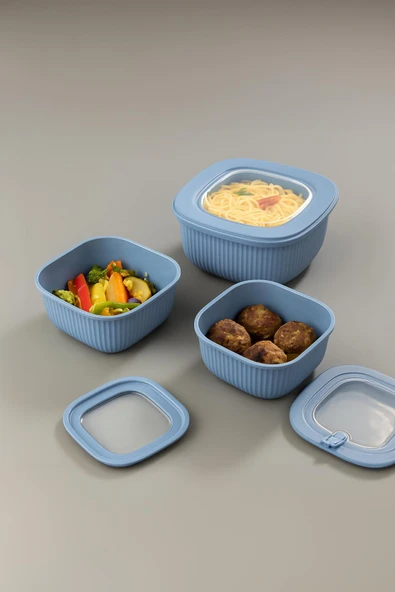 Kare 12 Parça Vakumlu Sızdırmaz Hava Almaz Saklama Kabı Seti Karışık 4x(1800/1100/600 Ml) - Resim 5