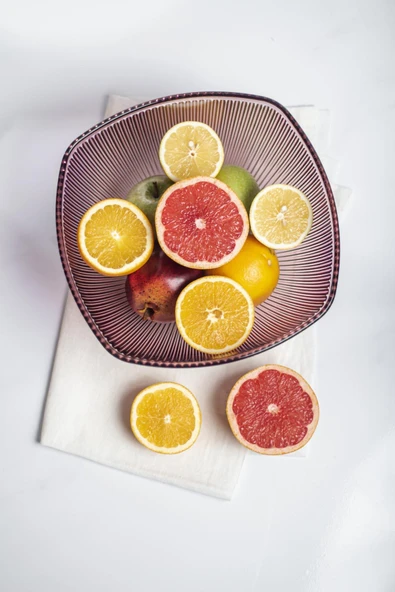 Akrilik Barok Mürdüm Büyük Kare Meyve & Salata Kasesi & Karıştırma Kabı / 3,3 Lt (CAM DEĞİLDİR) - 5