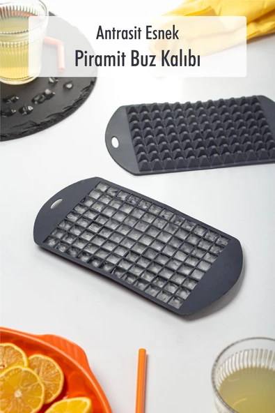 Antrasit Piramit Buz Kalıbı(13*24*2 cm) ürün görseli 1