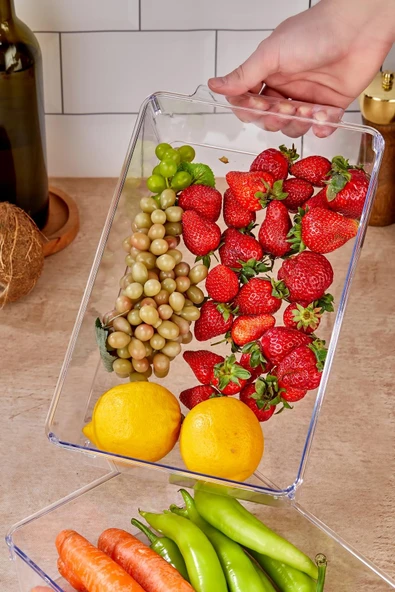 3 Lü Buzdolabı Organizeri & Buzdolabı Düzenleyici 3 lt - Resim 2