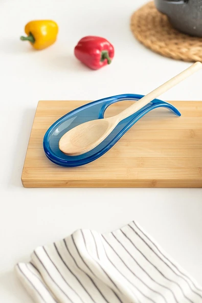 Akrilik Mavi Tezgah Üstü Kirli Kaşıklık & Kepçe Altlığı - Resim 5