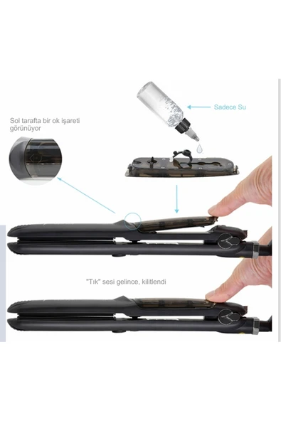 Lydsto Beauty Steam Style Hair Buharlı Saç Düzleştirici ve Şekillendirici (Black) - 4