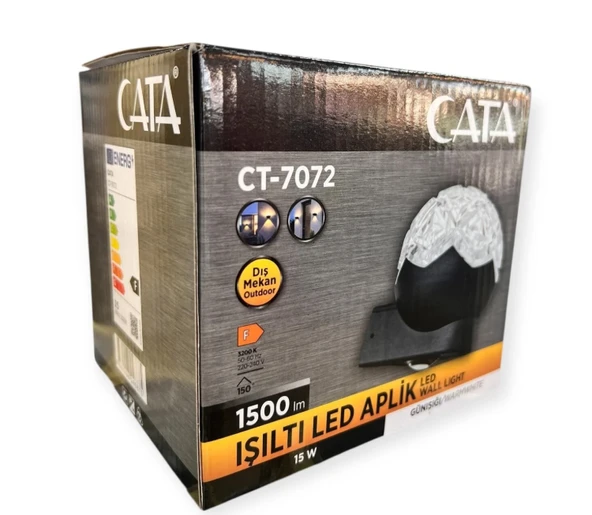 CATA CT 7072 Işıltı 15W Led Aplik Dış Mekan 3200K Gün Işığı - Resim 3