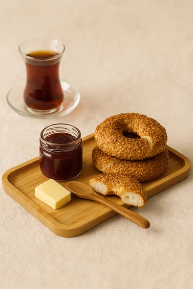 Dikdörtgen Bambu Sunumluk 14x24 cm - Resim 2