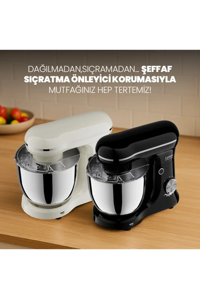 Lydsto Kitchen Helper PV-4700 1500W-5.2 Litre -10 Kademe Hız Ayarı Stand Mikser Hamur Yoğurma Makinesi Siyah - 6
